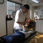 関節ニュートラル整体、膝の施術、仰臥位