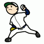 野球、ボール投げる、投球