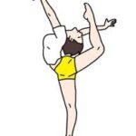 新体操,反る,伸展,姿勢,ダンス